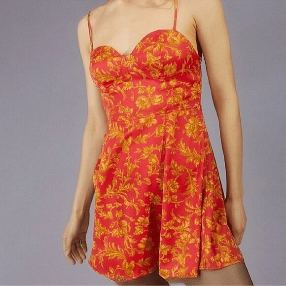 Urban Outfitters Orion Bustier Floral Mini Dress Size XS - Picture 3 of 10
